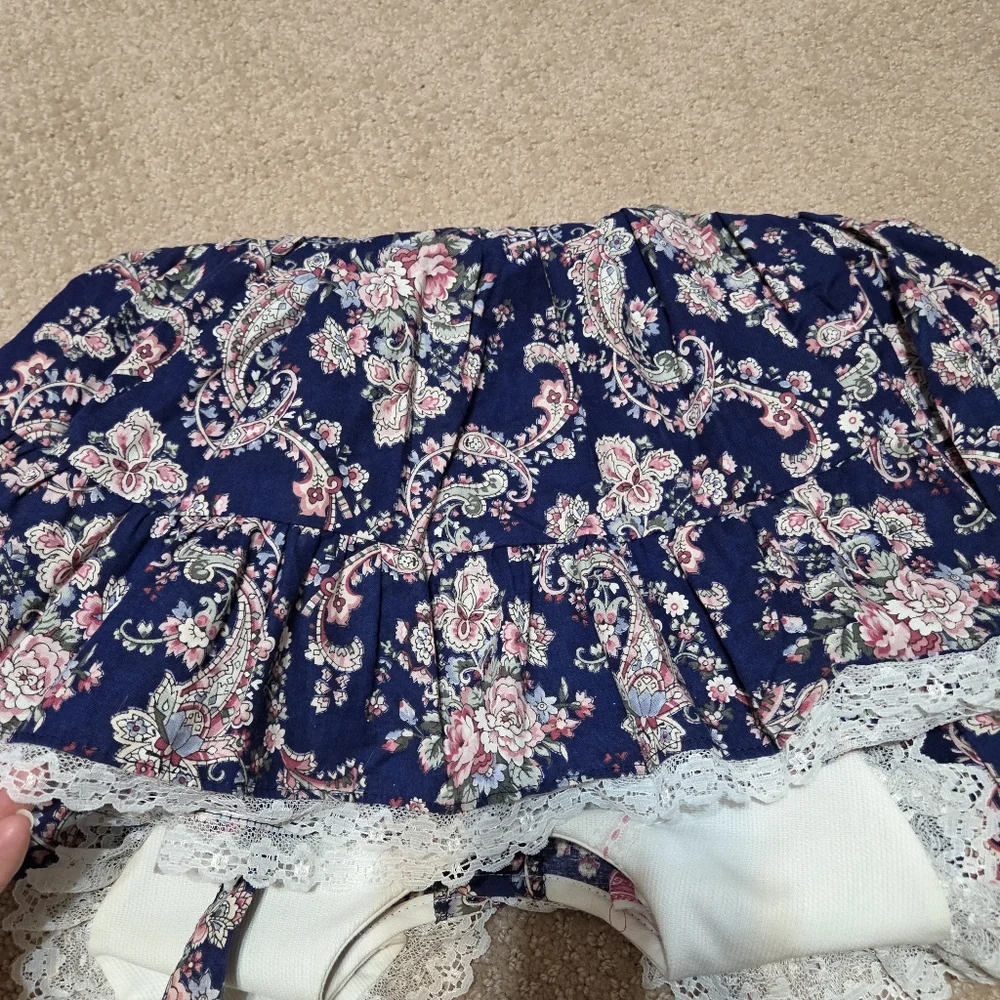 Vintage‎ Dance And Prance 80s Floral Lace Toddler Dress Size 5 Easter Spring